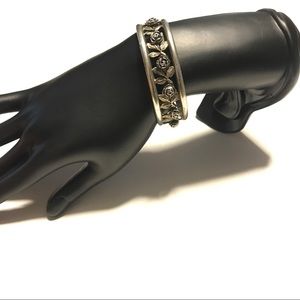 Peruzzi Florence 800 Silver Floral Cuff Bracelet